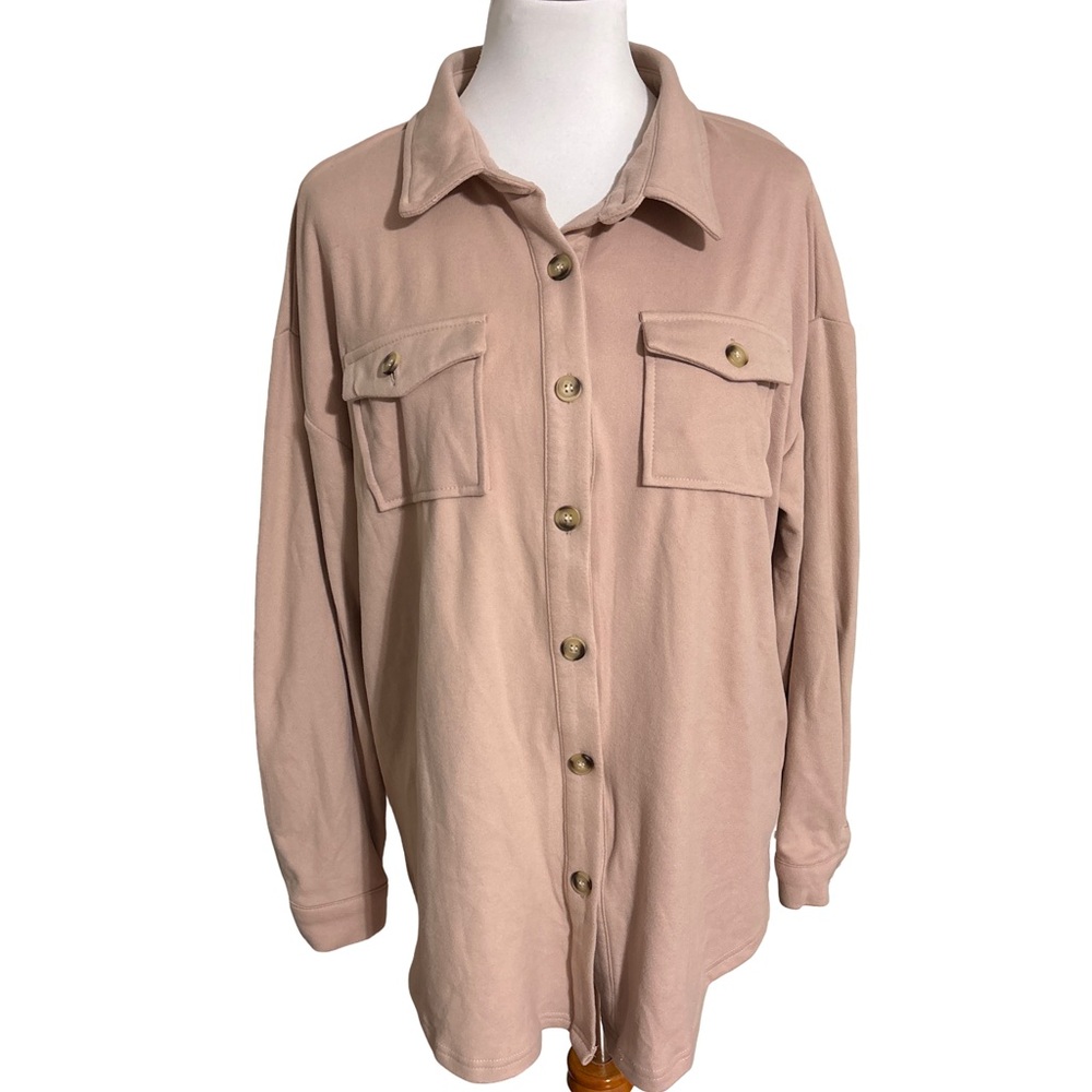 Ninexis Flannel Women's Blush Button Down Shirt
